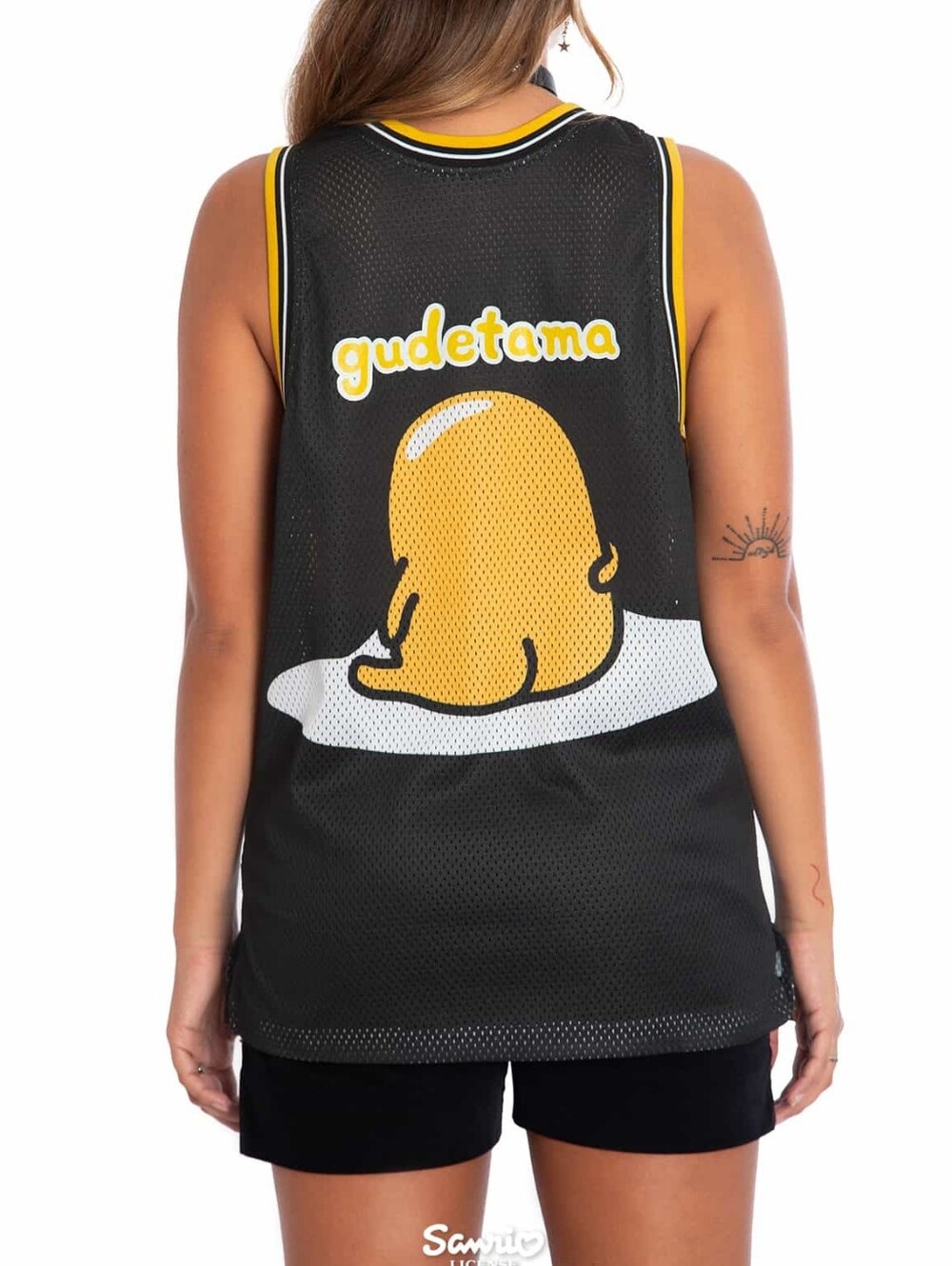 Blackmilk Sanrio Gudetama & Chill Basketball Mesh Jersey Tank Top Size Large - Picture 5 of 13